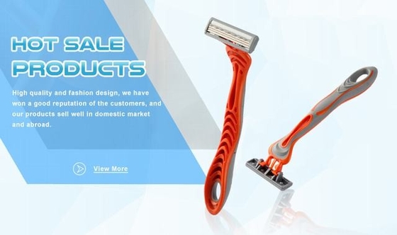 Pivoting Head Triple Blade Disposable Razor , Men'S Triple Blades Razors